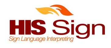 HIS Sign Sign Language Interpreting logo