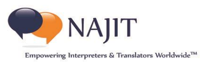 NAJIT Empowering Interpreters & Translators Worldwide logo